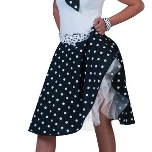 1950s Black Rock n Roll Skirt for Adults