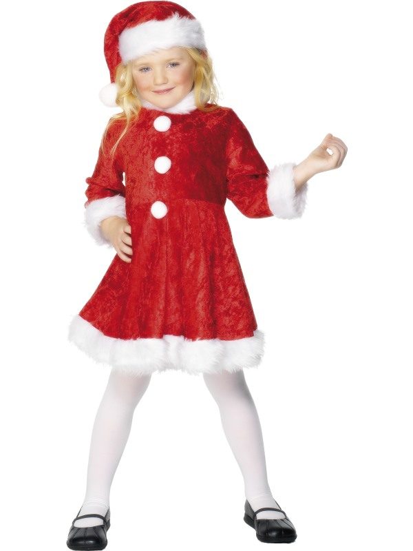 Children's Mini Miss Santa Costume 10-12