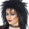 1980's 1980s Black Punk Rock Diva Wig