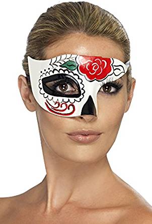 Halloween Day of the Dead Half Eye Mask