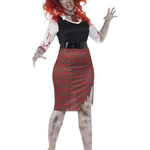 Curves Zombie School Girl Costume Large