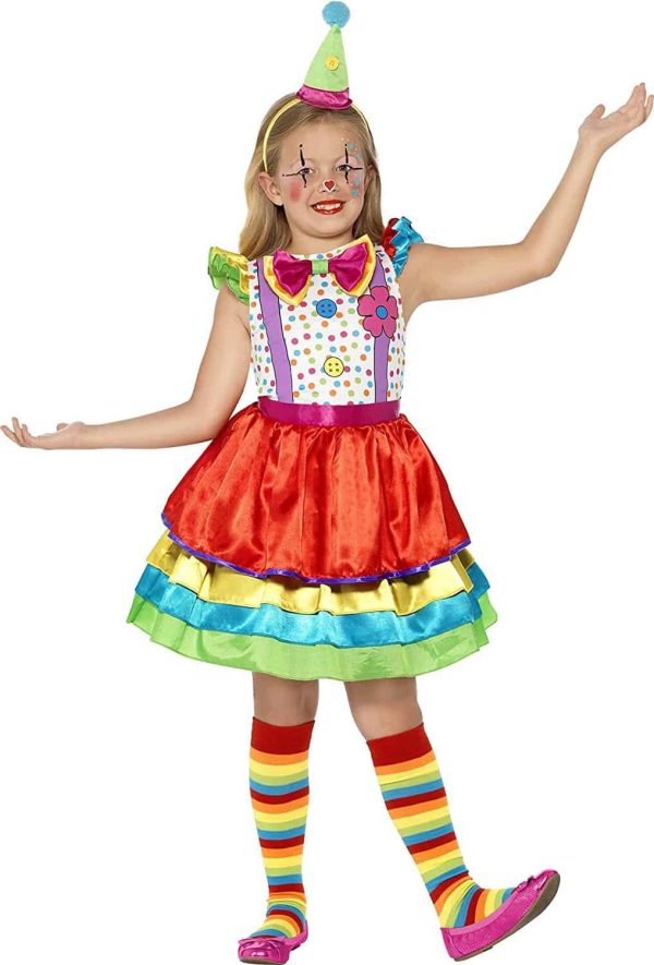 Children's Deluxe Clown Girl Costume ~ 10-12
