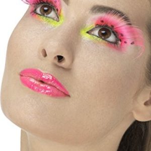 1980s Polka Dot Eyelashes Neon Pink