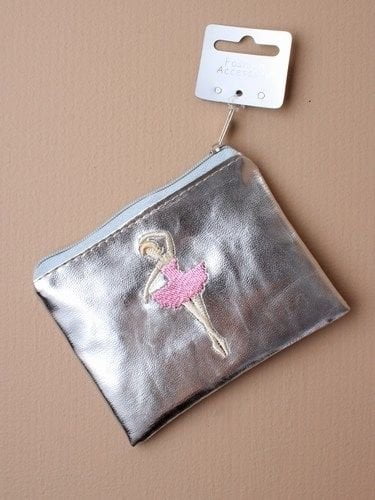 Ballerina Purse - in Shiny Metallic Pink or Silver (Silver)