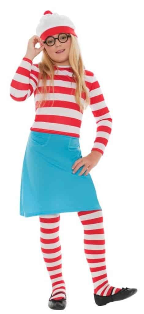 Where's Wally Wenda Childrens Fancy Dress Costume Age 7-9