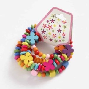 Wooden Bead Bracelets Set of 5 for Children