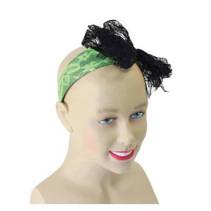 1980's Disco Green Lace Headband