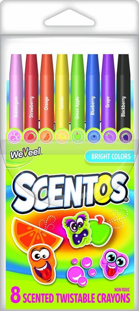 Children's Back to School Scented Twistable Crayons (Pack of 8)