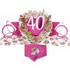 Second Nature Pop Up Greeting Card Happy Birthday 40th