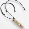 Bullet pendant Necklace on adjustable cord