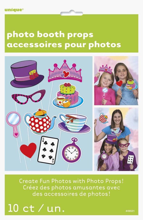 Mad Hatters Tea Party Photo Booth Props, Set of 10