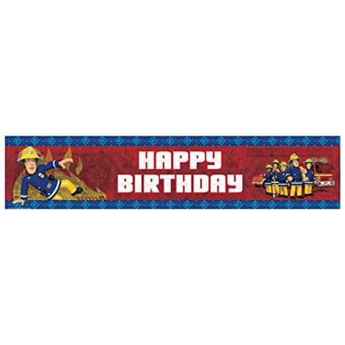 Fireman Sam Happy Birthday Holographic Banner