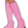Adult Womens 1960s 1970s Go Go Boot Tops Pink