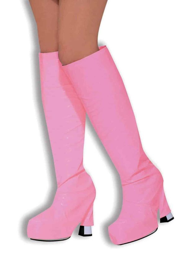 Adult Womens 1960s 1970s Go Go Boot Tops Pink
