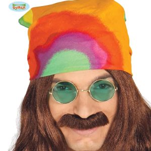 1960'S Multi Coloured Adult Hippies Bandanna