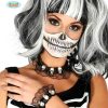 Halloween Skeleton Skull Lace Effect Choker With Bracelet