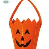 Halloween Pumpkin Bucket Style Trick Or Treat Bag ~ 20CM