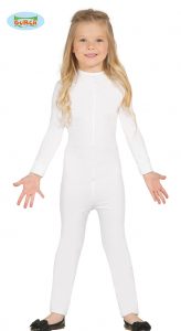 Children's White All In One Stretch BodySuit