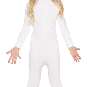 Children's White All In One Stretch Body Suit
