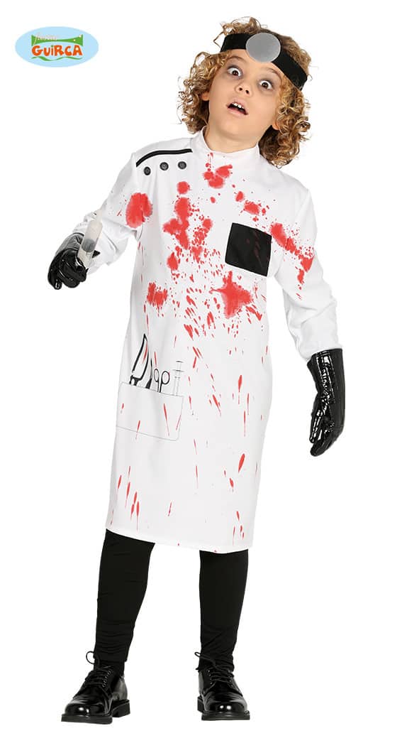 Children's Halloween Mad Scientist Killer Doctor Costume 10-12
