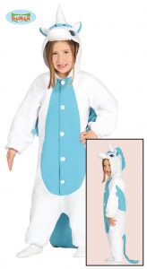 Childrens Blue Unicorn Jumpsuit Costume