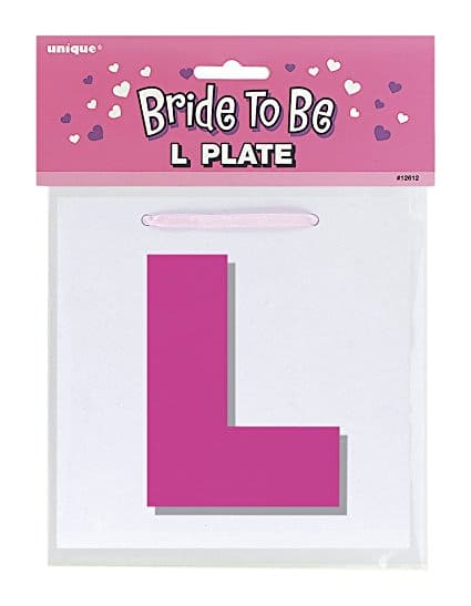 Bride To Be L Plate