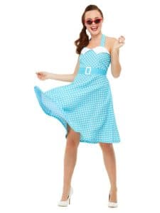 1950s Womens Blue Pin Up Costume Small