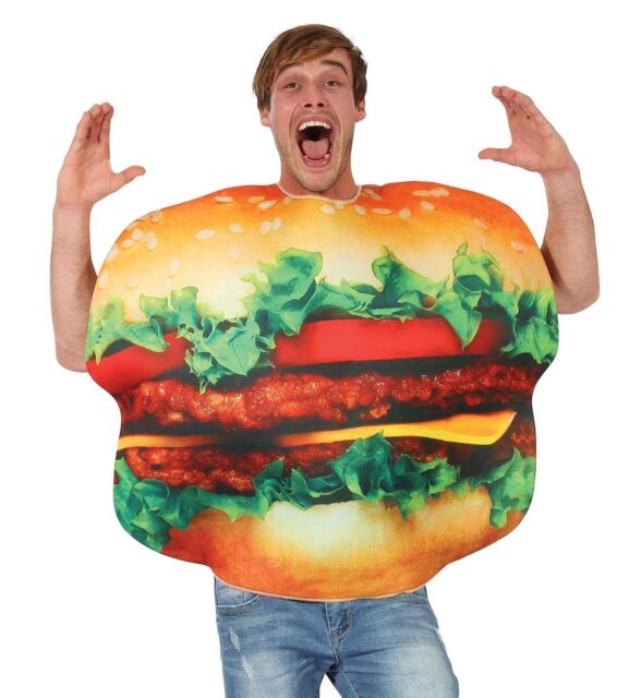 Burger Costume, one size Size: One size fits most Included:All-In-One Burger Costume, Ideal For Stag Nights Out.