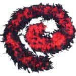 Red and Black Feather Boa