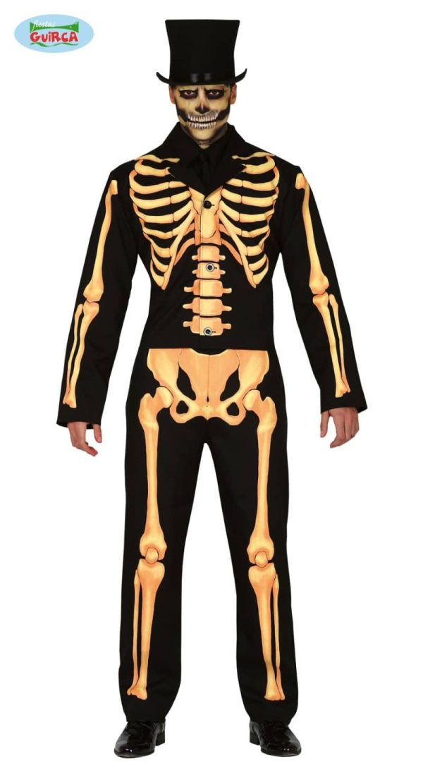 Mens Skeleton Costume Medium Size
