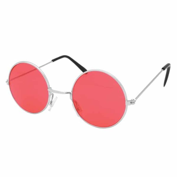 Red Hippie Style Round Glasses