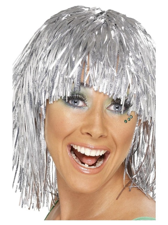 Cyber Tinsel Wig Silver