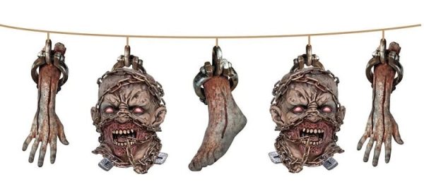 Halloween Zombie Heads and Limbs Garland Decoration