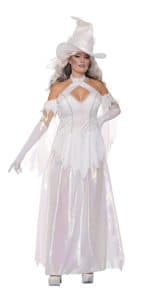 Halloween White Crystal Magick Witch Costume 10-14