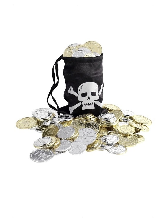 Pirate Party Treasure With Coin Bag
