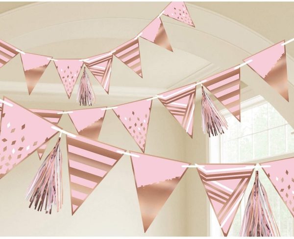 Rose Gold Flag And Tassel Bunting