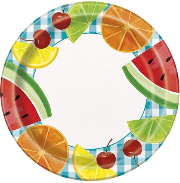 Summer Picnic Paper Plates, Pack of 8