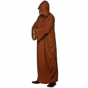 Adults Brown Hooded Robe