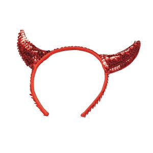 Sequin Devil Horns Small