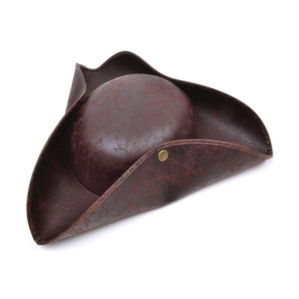 Tricorn Hat Brown Ancient Look, Unisex-Adult, One Size