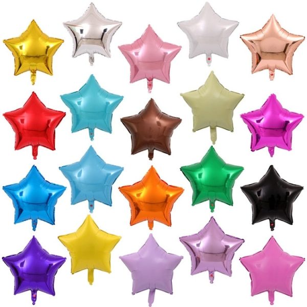 Foil star shaped balloons