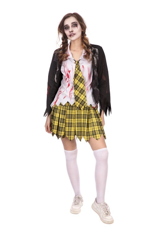Womens Zombie School Girl Costume Medium