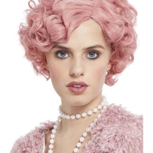 1920s Flirty Flapper Pink Wig