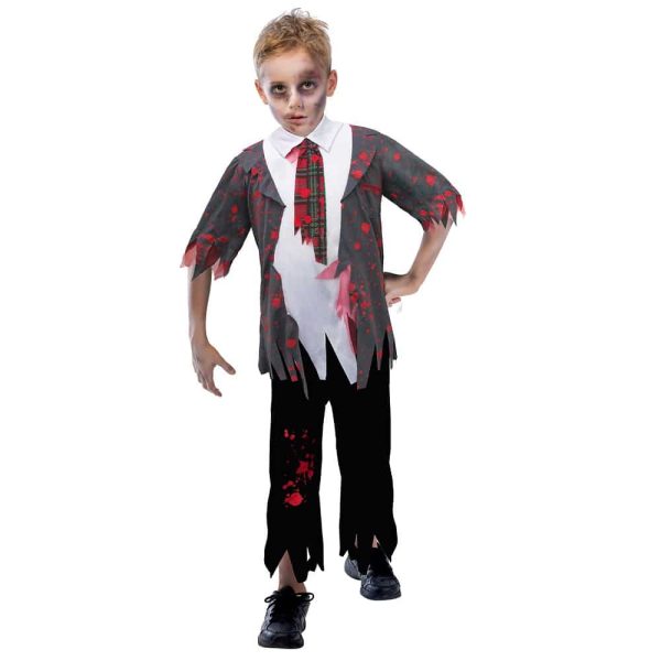 Zombie Schoolboy Costume Age 9-10
