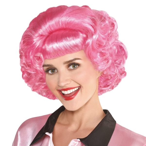 1950s Grease Frenchy Pink Wig