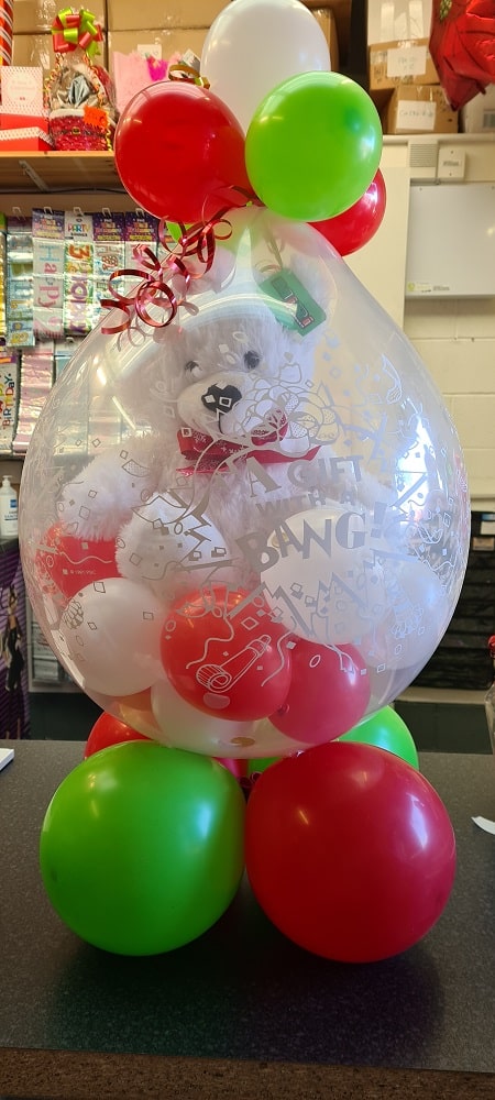 Christmas Bear in Balloon