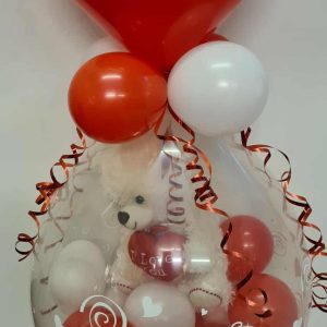 Valentine I Love You Bear in Balloon