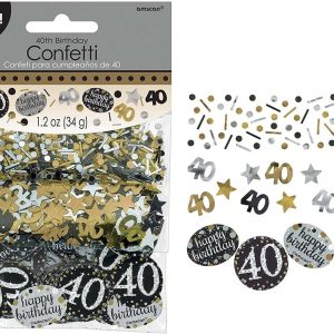 40th Birthday Gold Sparkling Celebration Table Confetti