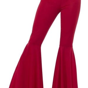 1970s 1960s Womens Flared Trousers Red
